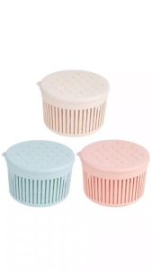 Rổ nắp tròn Thái nhựa VIỆT NHẬT - Lưới thoáng khí đựng hành tỏi ớt vật dụng văn phòng - 3396