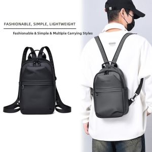 2025 New Mens Large Capacity Sports Backpack Shoulder Bag Simple Design Summer Trendy Brand Crossbody Bag for Youth Daily Use