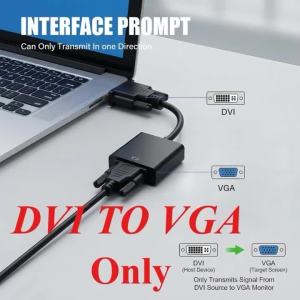 DVI to VGA Adapter 1080P DVI-D Male to VGA Female Adapter 24+1 25Pin to 15Pin Cable Converter for PC Computer Monitor