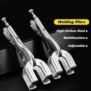 9 inch U-Shaped Welding Locking Pliers AdjustableMultifunctional Metal Welding Clamp Plier Quick-lock Release for Easy Removal