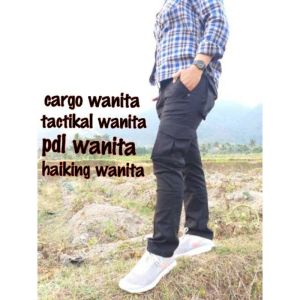 celana cargo wanita celana haiking wanita celana gunung wanita 27-38 tebal halus melar