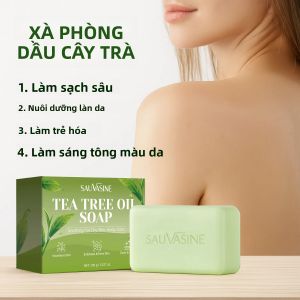 Xà Phòng Dầu Tràm Trà 100g Dành Cho Nam & Nữ Làm Sạch Sâu Dưỡng Ẩm Tẩy Tế Bào Chết Săn Chắc Da Làm Dịu Da Khô & Chăm Sóc Mùi Cơ Thể