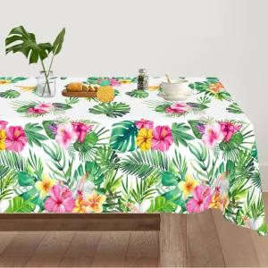 Hawaiian Party Decoration Palm Leaves Disposable Tablecloth Table Cover Tropical Summer Beach Supplies Luau Birthday Party decor