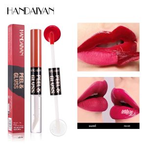 HANDAIYAN Matte Peel-Off Lip Stain กันน้ํา Transfer-Proof & Moisturizing 2-in-1 | ลิปกลอสและลิปสติกติดทนนาน