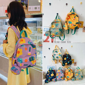 Cute Childrens Backpack 2024 New Style Lightweight Dual-Shoulder Bag for Girls Boys Primary School Students Research Trip Bags