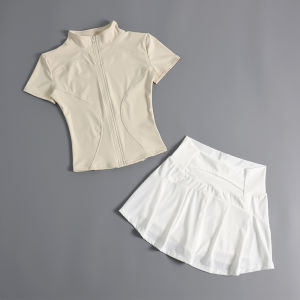 Quick-Dry Tight Summer Exercise T-Shirt Yoga Set