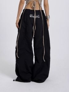 กางเกงทำงานสไตล์ย้อนยุคสไตล์อเมริกันสำหรับผู้หญิง กางเกงขายาวทรงตรงลำลองฤดูร้อน 2025 กางเกงขายาวทรงสปอร์ตสำหรับผู้หญิง