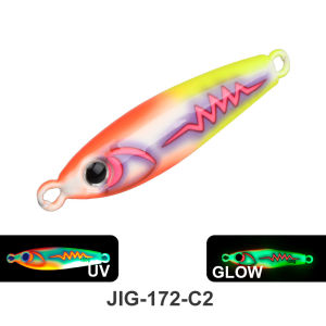 TEASER J172 40g 55g 80g 100g Long Cast Shore Metal Jig Luminous UV Sea Fishing Lure for Boat Fishing Target Spanish Mackerel