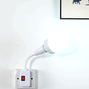 LYX COD E27 Screw Socket Straight Wall Lamp - ABS Energy Saving Bulb Holder