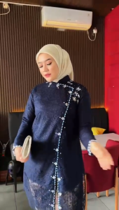 Kebaya Couple Pasangan Suami Istri Kondangan Pesta Lamaran Pernikahan Terbaru Virtal Brukat Janggan