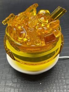 Bát tụ bảo phong thủy hũ vàng pha lê kim nguyên bảo vật phẩm phong thủy chiêu tài