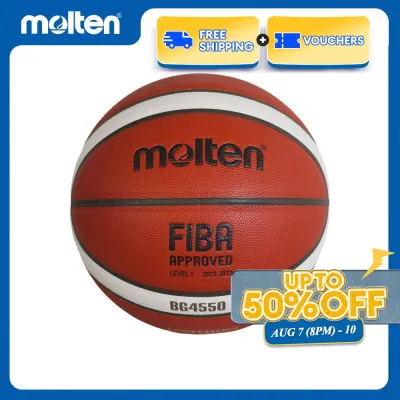 Molten B7G4550 Premium 12-Panel Leather Basketball Size 7