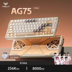 AULA | AULA AG75 Wired Single‑Mode Magnetic Switch Keyboard 75% CNC Alu Shell Hot‑swap8000Hz Polling Rate HIFI RGB Backlit for FPS Gam