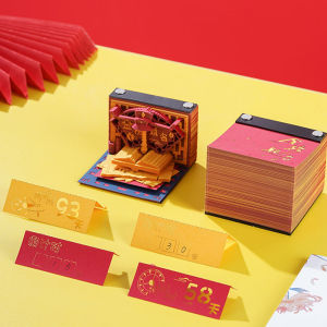 Creative 100-Day Countdown Calendar Pre-University Exam Reminder 3D Paper Sculpture Desk Calendar Event Memo Sticky Note