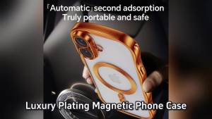 Luxury Plating Magnetic Phone Case For iPhone 17 16 15 14 13 Pro Max Air Simple Wave Design Wavy Frame Transparent Soft Cover