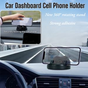 Universal 360° Rotating Car Phone Holder Adjustable Dashboard Mount Strong Adhesion Sticky Stable Phone Stand 车载手机支架