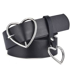 1 Pcs Fashion Women Heart-shaped Buckle Waist Belt Versatile Needle Buckle Belt Personalized Jeans Dress Waistband Accessories