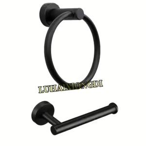 Bộ 2 Món Đồ Dùng Phòng Tắm Bằng Thép Không Gỉ - Giá Treo Khăn Và Giá Đựng Giấy Vệ Sinh Thiết Kế Tiết Kiệm Không Gian Phụ Kiện Phòng Tắm