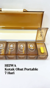 TerraTure Kotak Obat Harian 7 Hari Wadah Tempat Obat Vitamin Kotak Obat2an Mini Travel Box Obat Pil Portable