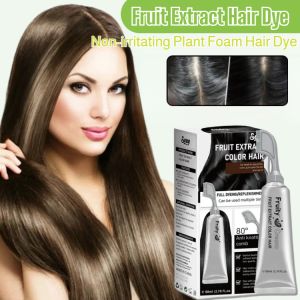 Fruit Extract Hair Dye Salon-Quality Long Lasting Hair Dye Strongly Cover White Grey Colour Hair Dye