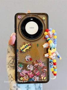 Cute Cartoon Sand Timer Bracelet Compatible Huawei Mate60 Pro+ New Phone Case Transparent Female Style Anti-Fall Protection Cover