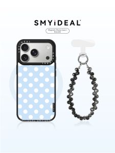 Smyideal | Magnetic Blue White Polka Dot Phone Case