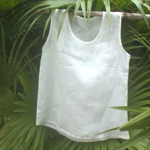 Short Sleeveless Vest Men Women Thin Flax Base Shirt Anti Leak Underwear Top Summer 2022 Seasonal Fashion Ladies Vest