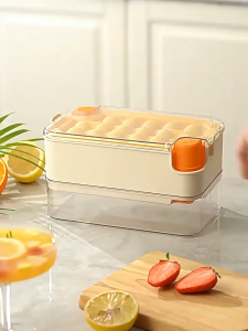 🏷️ 商品标题 Acuan Ais Tekan Dengan Kotak Simpanan - 按压制冰盒冰球模具 - Press Ice Cube Mold With Storage Box