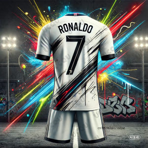 2 Bức Tranh Graffiti Thiết Kế ChatGPT Về Ronaldo # 7 Bộ Trang Phục Bộ Quần Áo Thể Thao Mùa Hè Áo Thun Quần Short Dành Cho Trẻ Em/người Lớn Bộ Đồ Tập Luyện Bóng Đá