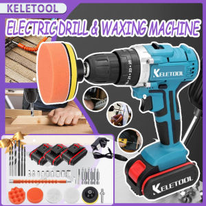 Battery drill wireless brushless drill set drill drive multi speed variable mode suitable for home gardens impact tools