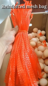 300pcs Reusable Mesh Bag Onion Fruit Mesh Bag Seafood Cooking Bag Mesh Fresh-Keeping Bag Egg Packaging Bag With Loop Buckle Thickened Coarse Mesh Vegetable Seafood Packaging Bag