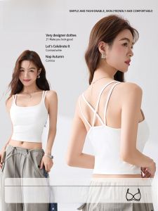 MiiOW | เสื้อกั๊กสายเดี่ยวสำหรับผู้หญิง ทรงเข้ารูป ดีไซน์หลังสวย ไร้ตะเข็บ ใส่ได้ทั้งฤดูร้อนและฤดูหนาว เสื้อชั้นในแบบสวมหัว