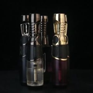 HONEST ไฟฟู่ แบบเติมแก็ส ไฟแช็คไฟฟู่แรง หัวพ่นแก๊ส มองเห็นบรีมาณแก็ส[1หัว]ขนาด 111*31*23mm.