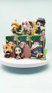 Bandai | Demon Slayer Tanjiro Kamado Nezuko anime cartoon figure blind box creative personalized statue model ornament surprise gift box
