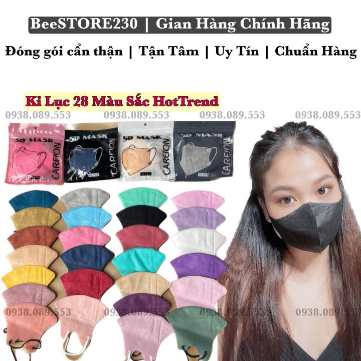 Túi 10cái Khẩu Trang 𝐂𝐀𝐑𝐄𝐈𝐎𝐍 𝟓𝐃 mask Hottrend màu đẹp form xinh cao cấp ...