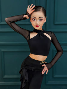 conny | Áo Múa Dây MESH Mới Màu Đen