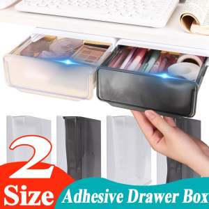 Self-Adhesive Under-Desk Drawer Organizer / Multipurpose Stationery Holder / Space-saving Storage Box / Self Adhesive Drawer Type Under Desk