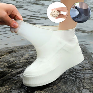 1 Pair Latex Rain Boot Overshoes For Outdoor Use Latex Waterproof Shoe Covers Rainy Day Shoe Cover Reusable Non-Slip Rain ﻿