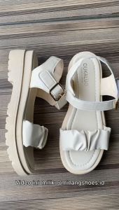 Sandal Wedges Wanita Korea Import Bertali Mincya Platform MNSO1 Free Box Bisa COD Gratis Ongkir