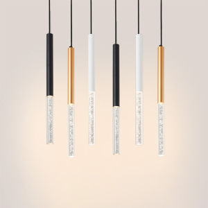 Modern LED pendant light long iron acrylic chandelier Spotlight indoor Bar restaurant home kitchen bedroom stairs decor lamp 5W