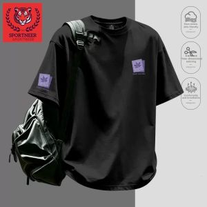 Cotton Purple Maple Leaf Design Boys T-Shirt