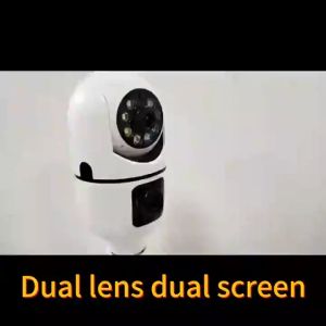 CCTV camera 4 million bulb security camera dual lens IP can be rotated 360 automatic tracking wireless Wifi connected mobile phone