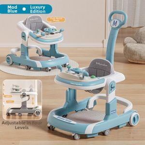 Beige | Anti-O Legs Anti-Tip Foldable Baby Walker