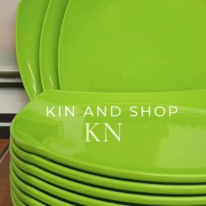 6 PCS PIRING MELAMIN KOTAK 10 INCH HIJAU TEBAL JUMBO