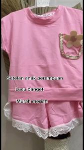 COD SETELAN LENGAN PENDEK ANAK PEREMPUAN / SETELAN KAOS ANAK CEWEK KEKINIAN / SET BAJU ANAK BAHAN KATUN BERKUALITAS