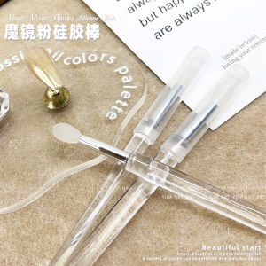 Convenient Silicone Nail Brush 2023 New Style Fingernail Art Tool Powder Applicator Stick Reusable Mirror Powder Blending