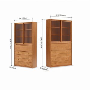 YUANSHI YUANSU | Multipurpose Storage Display Cabinet Cherry Wood