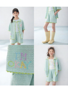 LOVESASAKIDS | Mint Ice Cream Maracoon Color Block Knit Short Sleeve Cardigan