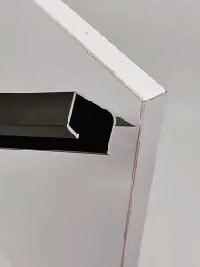 1.5M No Groove G-Type Handle for Kitchen Cabinets Matte Black/Silver Aluminum Pull Bar Hardware