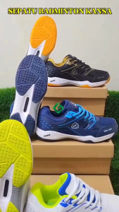 Sepatu Pria Olahraga Bulutangkis Ultra Light / Sepatu Kansa Badminton Ultra Light Multifungai Anti Licin